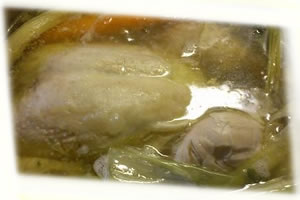 Nadziewana kura - gotowana