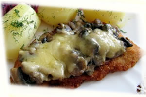 Kotlety z serem i pieczarkami